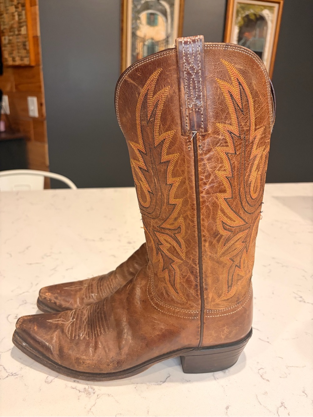 Lucchese 1883 Savannah N4540 Mad Dog Goat Leather Cowgirl Boots- Size 9